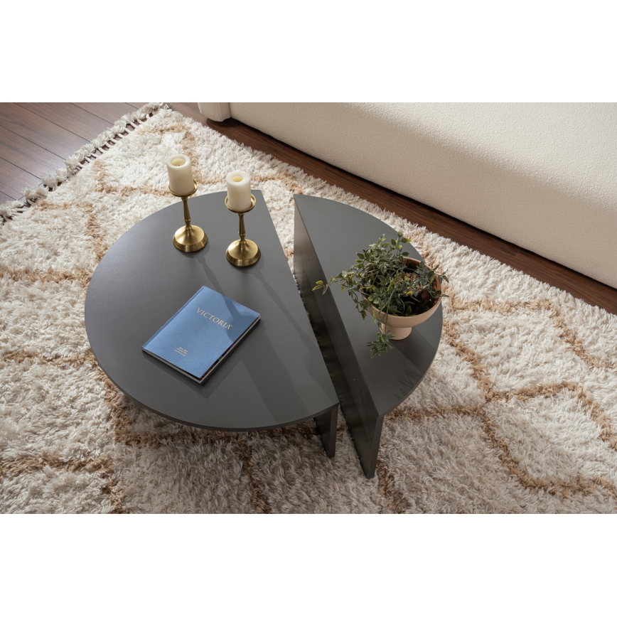SET 2x Coffee table ORION anthracite