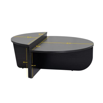 SET 2x Coffee table ORION black