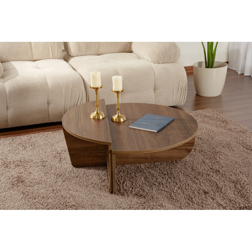 SET 2x Coffee table ORION walnut