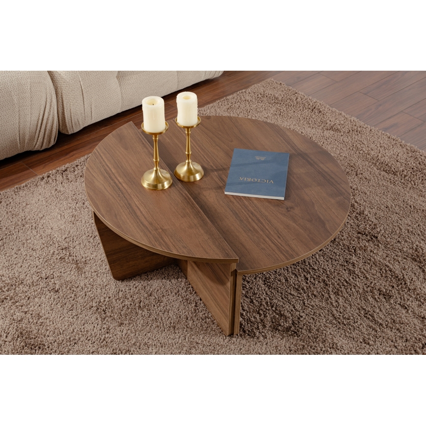 SET 2x Coffee table ORION walnut