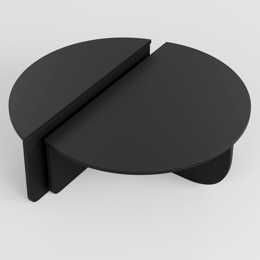 SET 2x Coffee table PODIUM black
