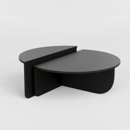 SET 2x Coffee table PODIUM black