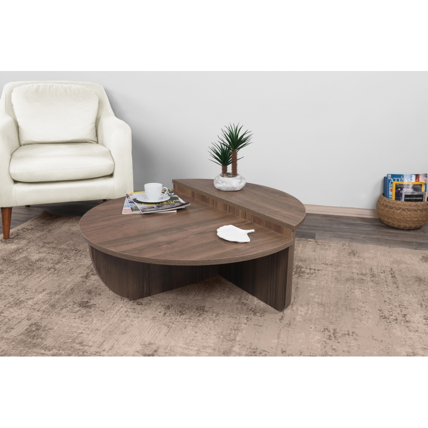 SET 2x Coffee table PODIUM brown