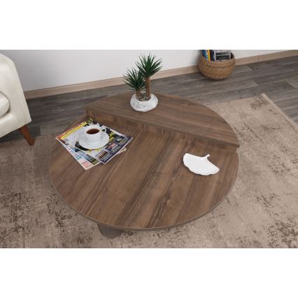 SET 2x Coffee table PODIUM brown
