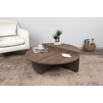 SET 2x Coffee table PODIUM brown