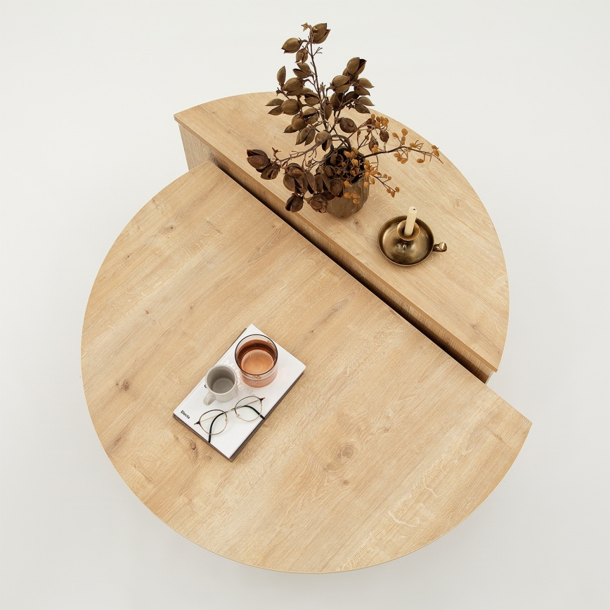 SET 2x Coffee table PODIUM brown
