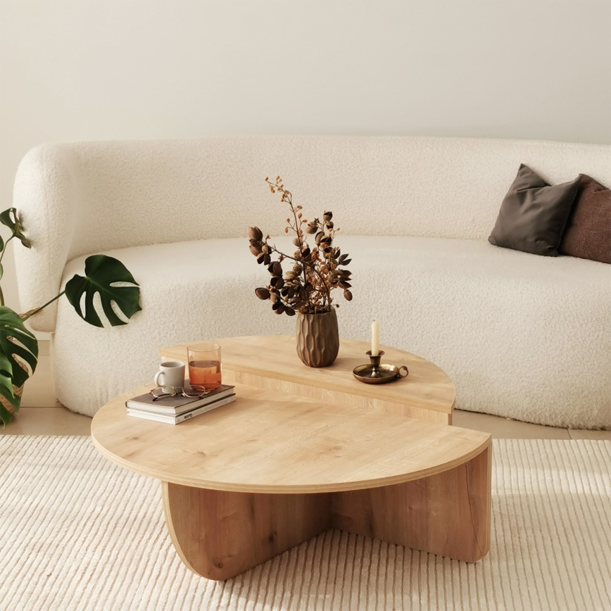 SET 2x Coffee table PODIUM brown
