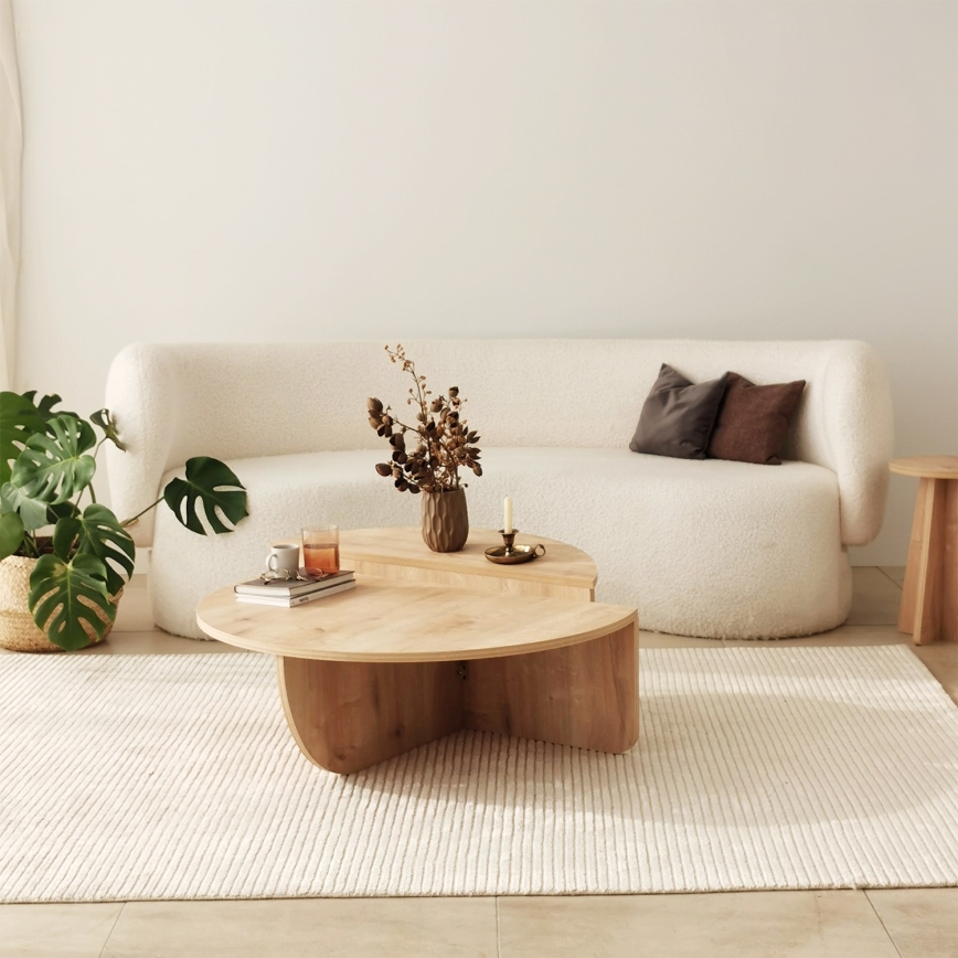 SET 2x Coffee table PODIUM brown