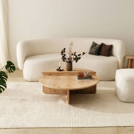 SET 2x Coffee table PODIUM brown