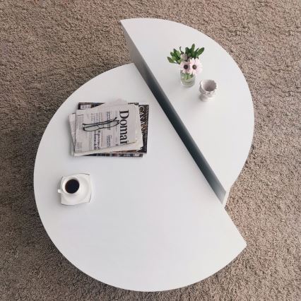 SET 2x Coffee table PODIUM white