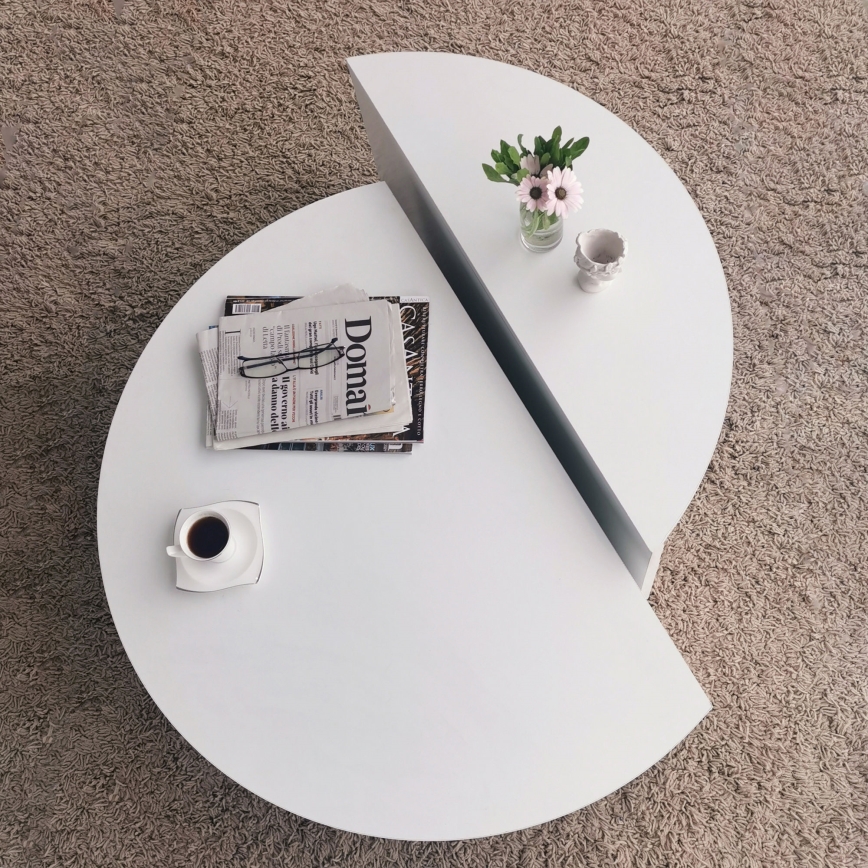 SET 2x Coffee table PODIUM white