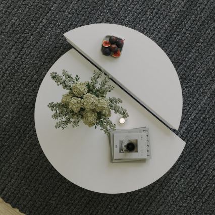 SET 2x Coffee table PODIUM white