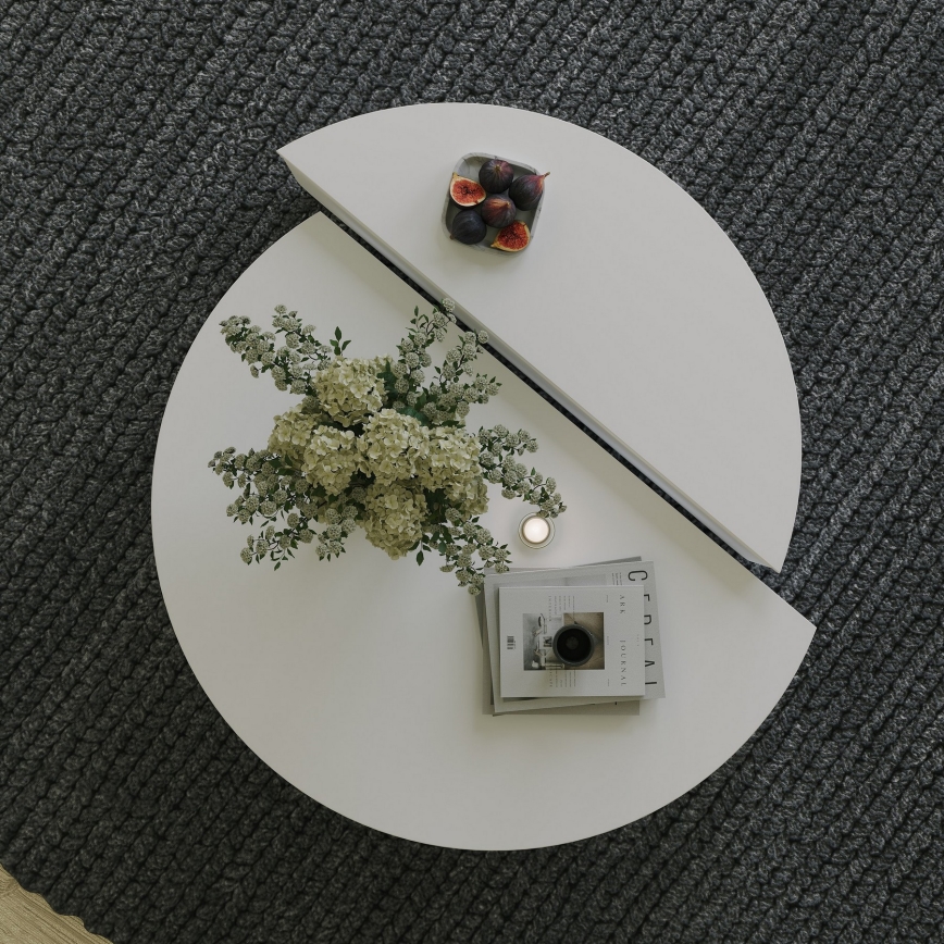 SET 2x Coffee table PODIUM white