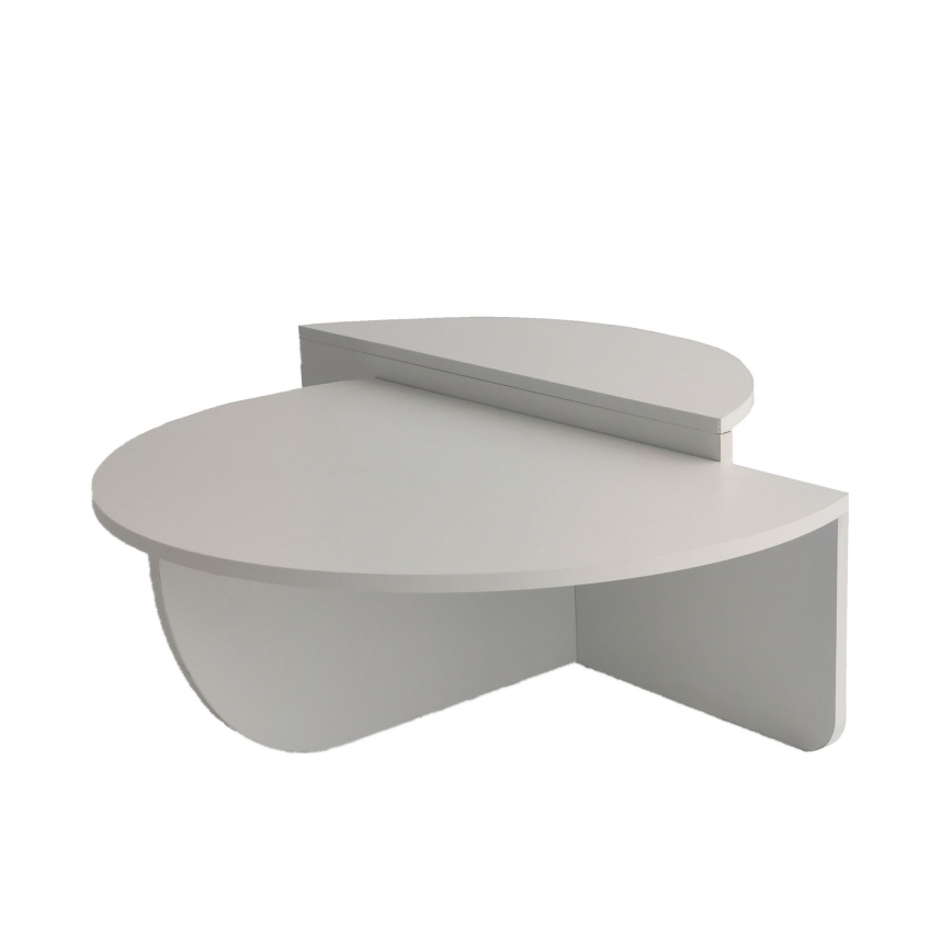 SET 2x Coffee table PODIUM white