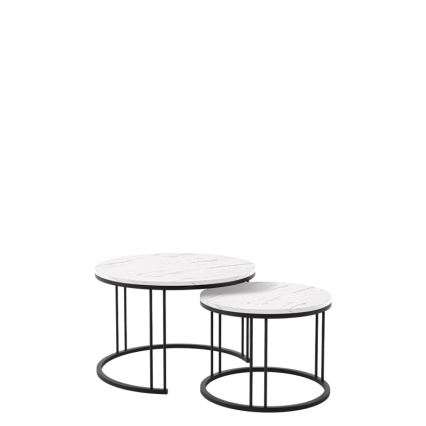 SET 2x Coffee table RAGNAR black/white