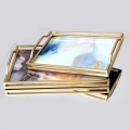 SET 2x Decorative tray 40x30/35x25 cm gold