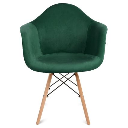 SET 2x Dining chair NEREA 80x60,5 cm green/beech