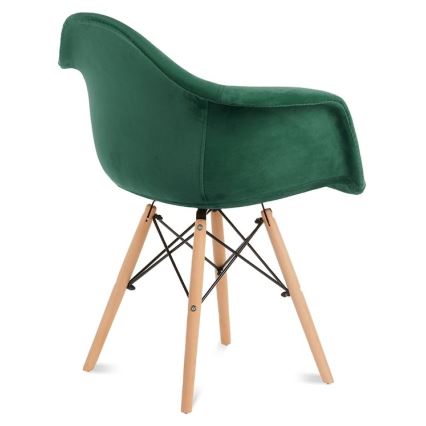 SET 2x Dining chair NEREA 80x60,5 cm green/beech