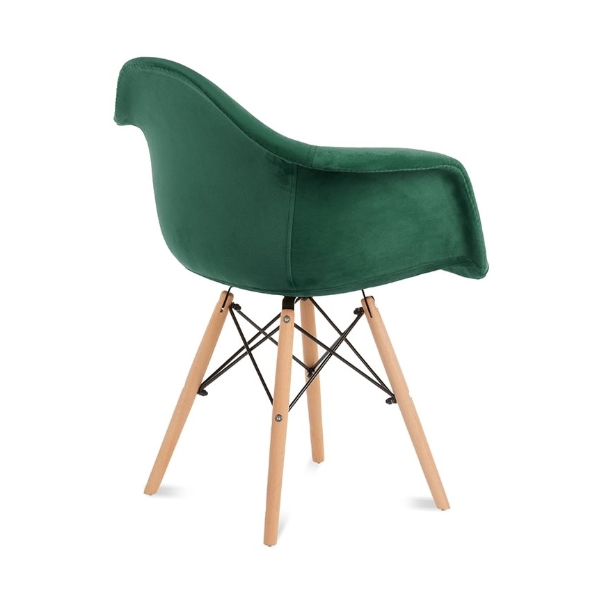 SET 2x Dining chair NEREA 80x60,5 cm green/beech