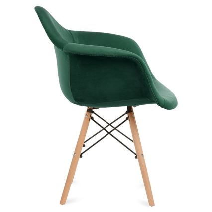 SET 2x Dining chair NEREA 80x60,5 cm green/beech