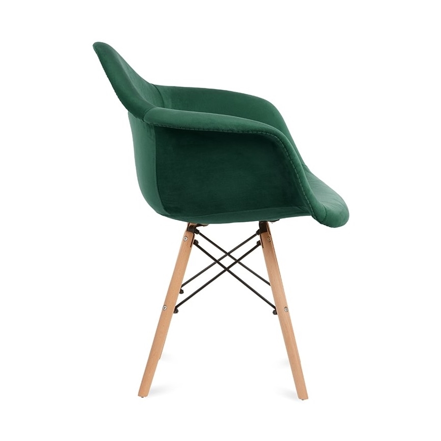SET 2x Dining chair NEREA 80x60,5 cm green/beech