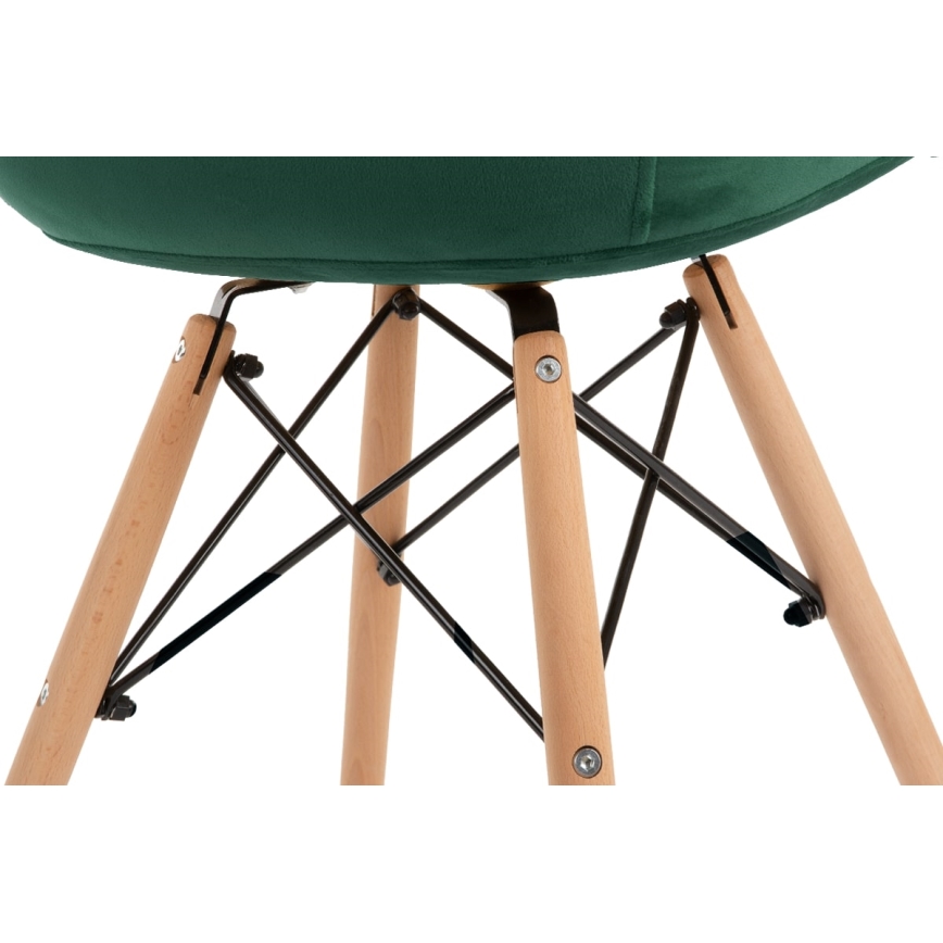SET 2x Dining chair NEREA 80x60,5 cm green/beech