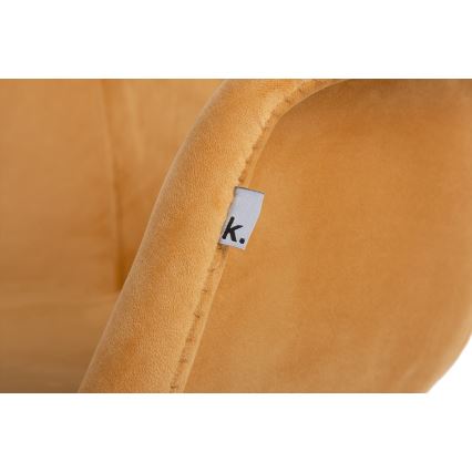 SET 2x Dining chair NEREA 80x60,5 cm yellow/beech