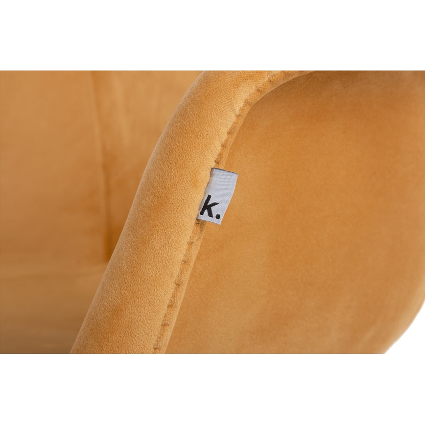 SET 2x Dining chair NEREA 80x60,5 cm yellow/beech