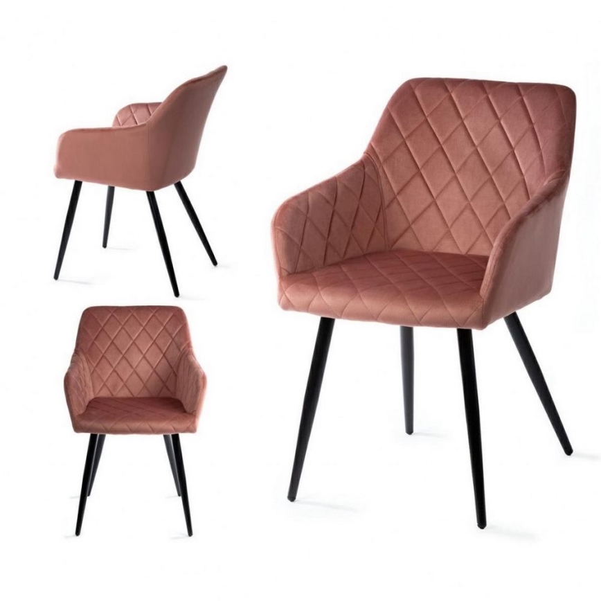 SET 2x Dining chair RICO pink