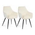 SET 2x Dining chair SAMETTI creamy