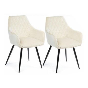 SET 2x Dining chair SAMETTI creamy