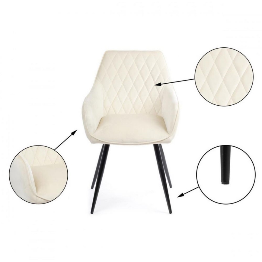 SET 2x Dining chair SAMETTI creamy