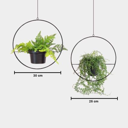 SET 2x Flowerpot hanger 25cm/30cm metal