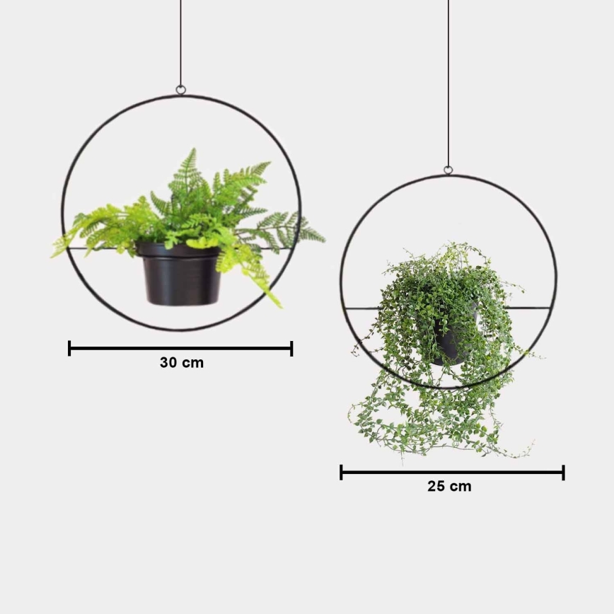 SET 2x Flowerpot hanger 25cm/30cm metal