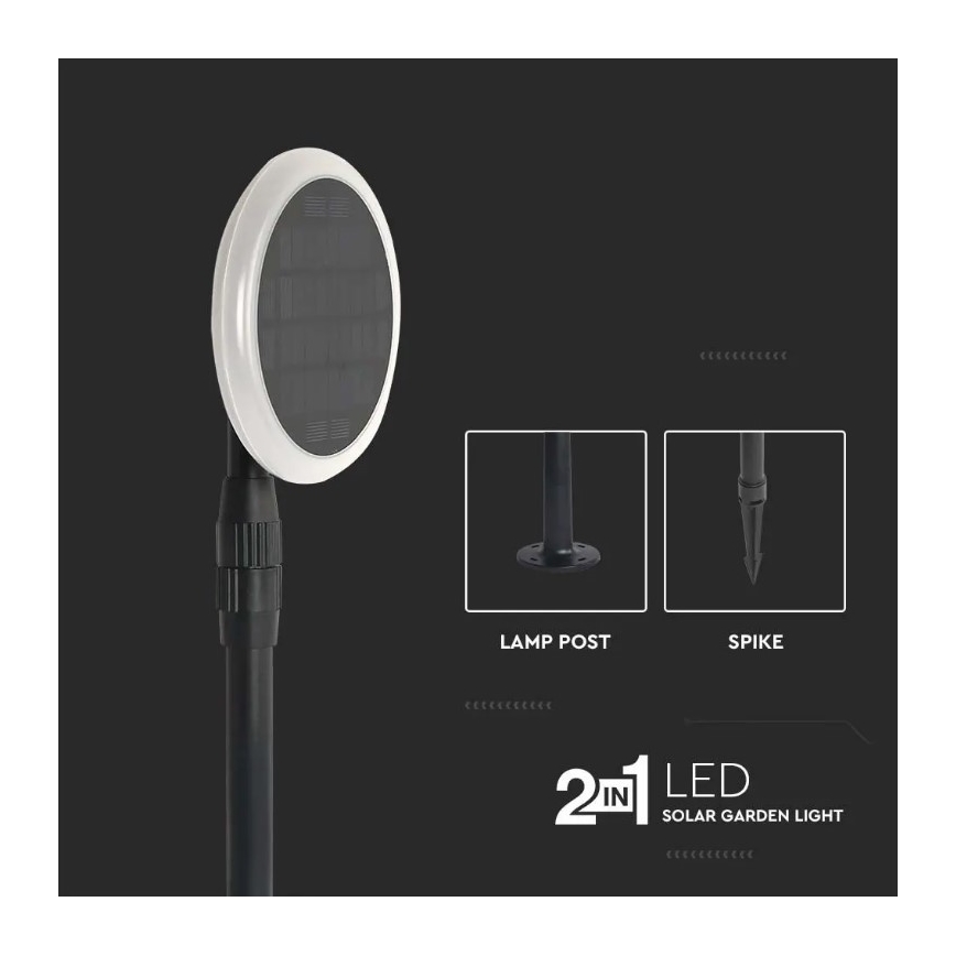 SET 2x LED Adjustable solar lamp GARDEN LED/3W/5V 42-80 cm 4000K IP65