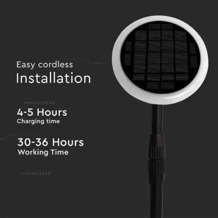 SET 2x LED Adjustable solar lamp GARDEN LED/3W/5V 42-80 cm 4000K IP65