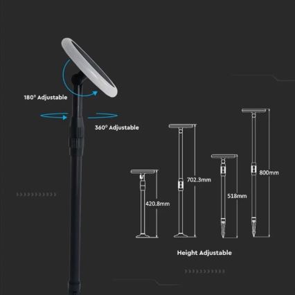 SET 2x LED Adjustable solar lamp GARDEN LED/3W/5V 42-80 cm 4000K IP65