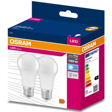 SET 2x LED Bulb A60 E27/10W/230V 4000K - Osram