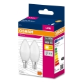 SET 2x LED Bulb B38 E14/7,5W/230V 3000K - Osram