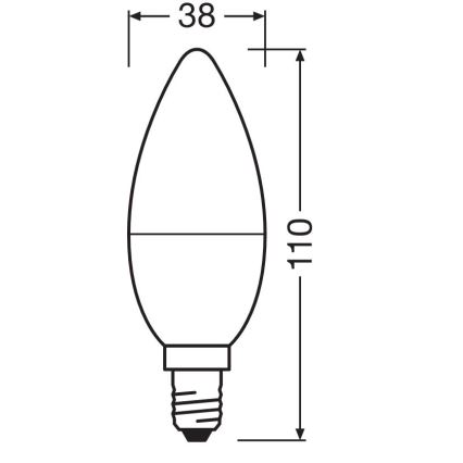 SET 2x LED Bulb B38 E14/7,5W/230V 3000K - Osram