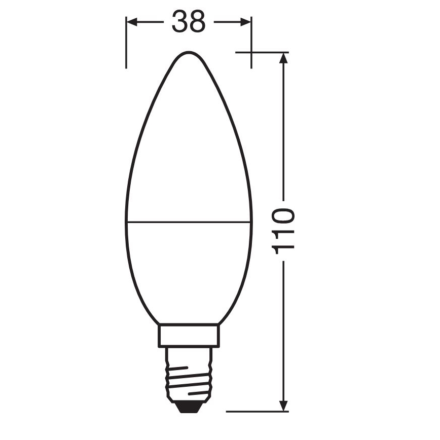 SET 2x LED Bulb B38 E14/7,5W/230V 3000K - Osram