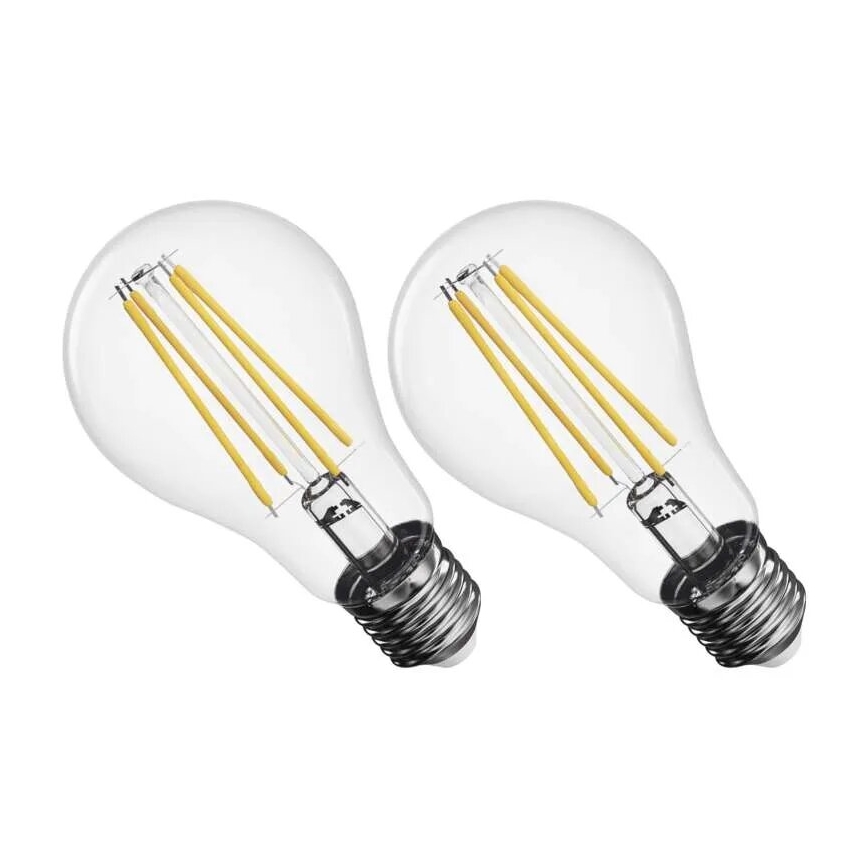 SET 2x LED Bulb FILAMENT A60 E27/5,9W/230V 2700K