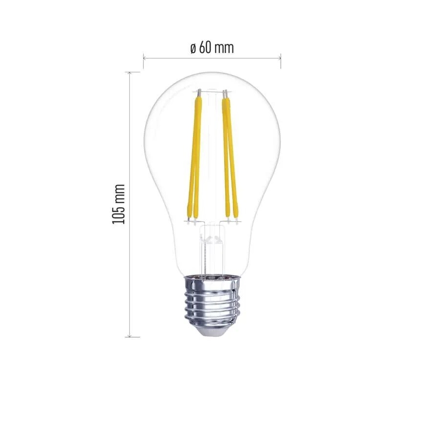 SET 2x LED Bulb FILAMENT A60 E27/5,9W/230V 2700K