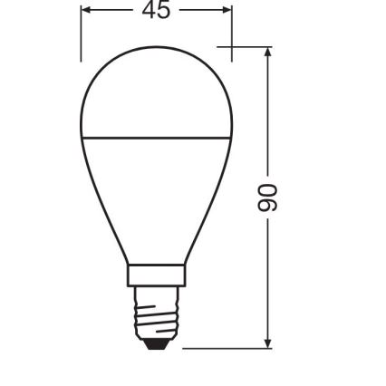 SET 2x LED Bulb P45 E14/7W/230V 3000K - Osram