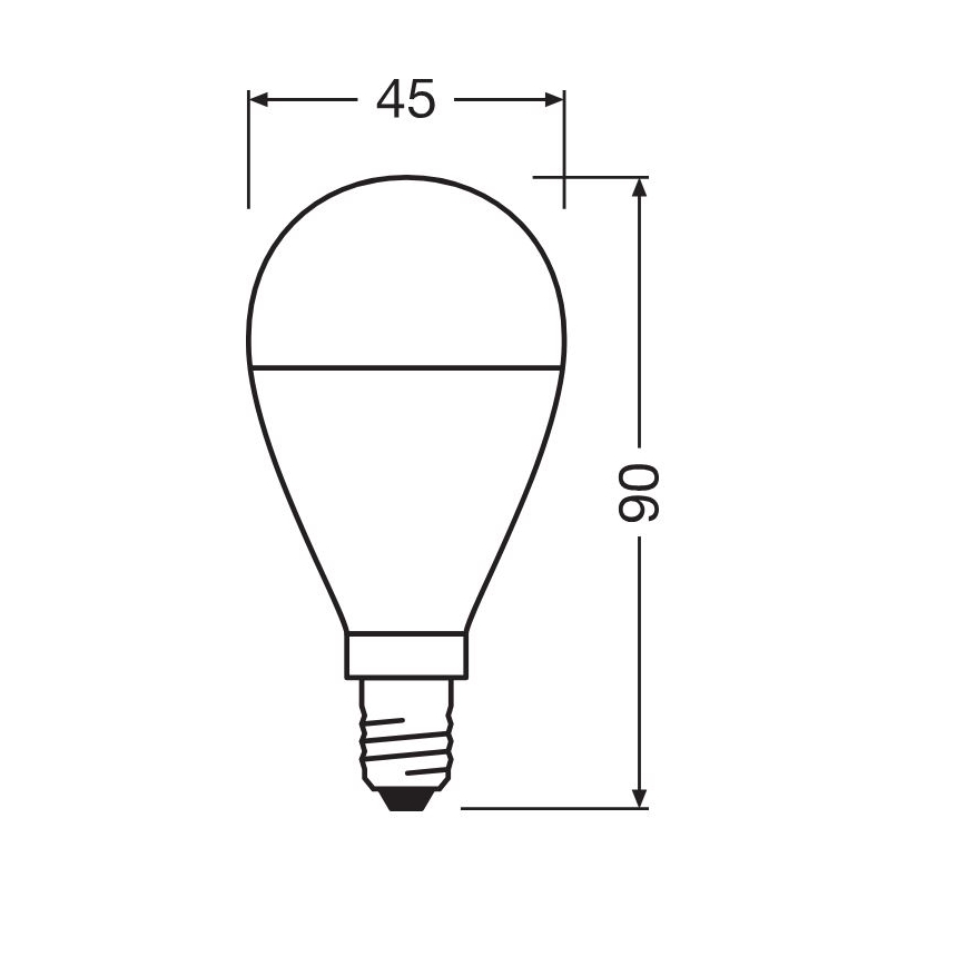 SET 2x LED Bulb P45 E14/7W/230V 3000K - Osram