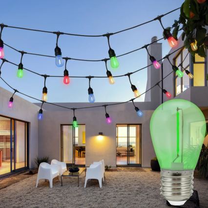 SET 2x LED Bulb PARTY E27/0,3W/36V green