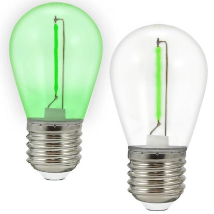 SET 2x LED Bulb PARTY E27/0,3W/36V green