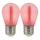 SET 2x LED Bulb PARTY E27/0,3W/36V red