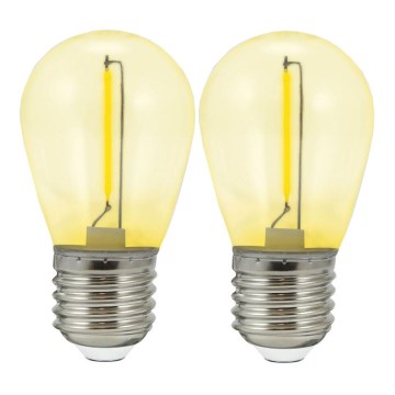 SET 2x LED Bulb PARTY E27/0,3W/36V yellow