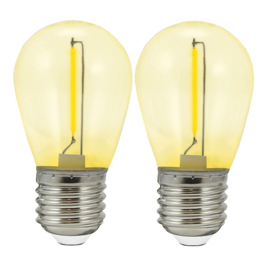SET 2x LED Bulb PARTY E27/0,3W/36V yellow